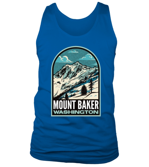 Mount Baker Washington Vintage Skiing Tank Top Unisex