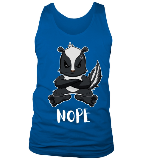 Nope Funny Lazy Skunk Tank Top Unisex