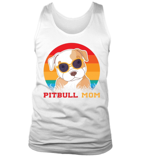 Pitbull Mom Vintage Sunglasses Funny Canine Dog Tank Top Unisex