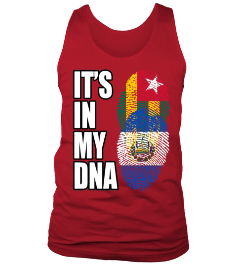 Togolese And Salvadoran Mix Heritage DNA Flag Tank Top Unisex