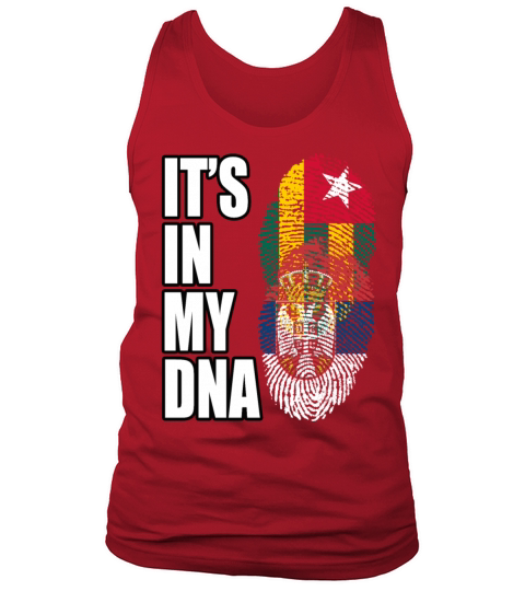 Togolese And Serbian Mix Heritage DNA Flag Tank Top Unisex