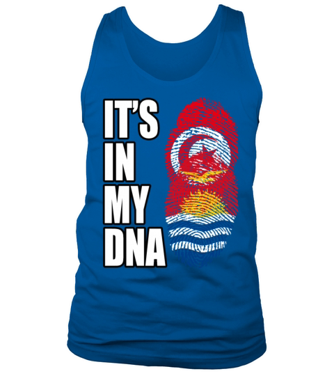 Tunisian And Kiribati Mix Heritage DNA Flag Tank Top Unisex