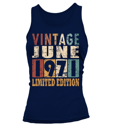 1971 vintage born in June gift Tank top Woman
