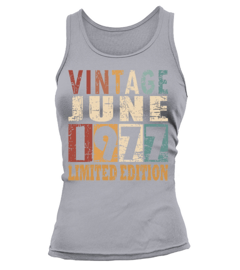 1977 vintage born in June gift Tank top Woman