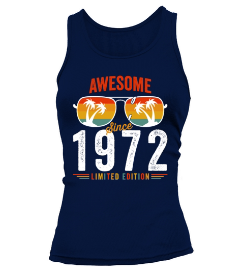 Awesome Since 1972 Birthday Retro Vintage 50 51 Ye Tank top Woman