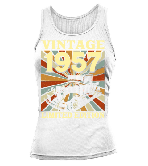 Classic And Old Car 1957 Vintage 65th Birthday Tank top Woman