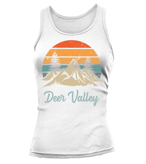 Deer Valley Retro Vintage Mountain Sunset Outdoors Tank top Woman