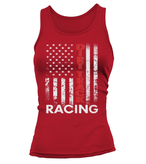 Dirt Track Racing American Flag Tank top Woman