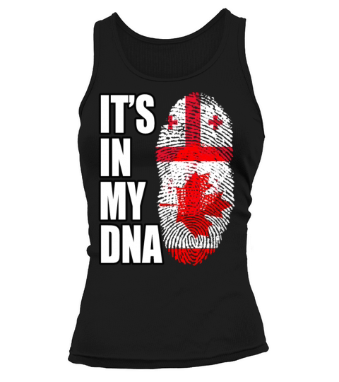 Georgian And Canadian Mix Heritage DNA Flag Tank top Woman
