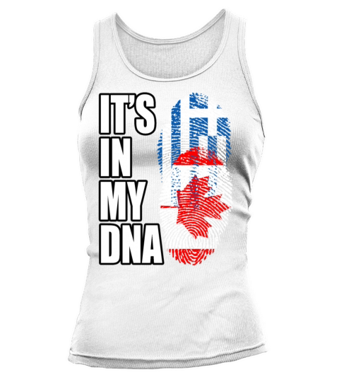 Greek And Canadian Mix Heritage DNA Flag Tank top Woman