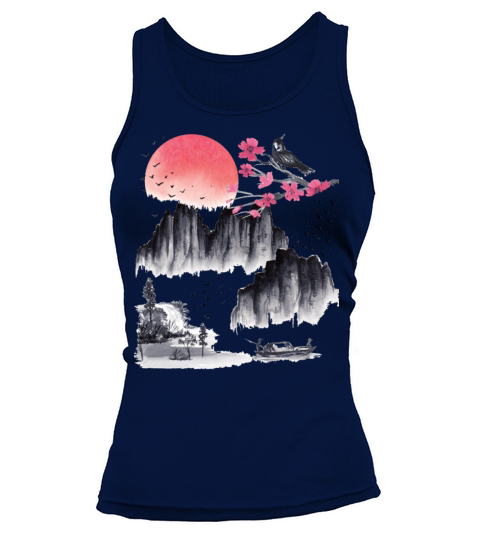 Japanese art sakura Japan vintage Tank top Woman