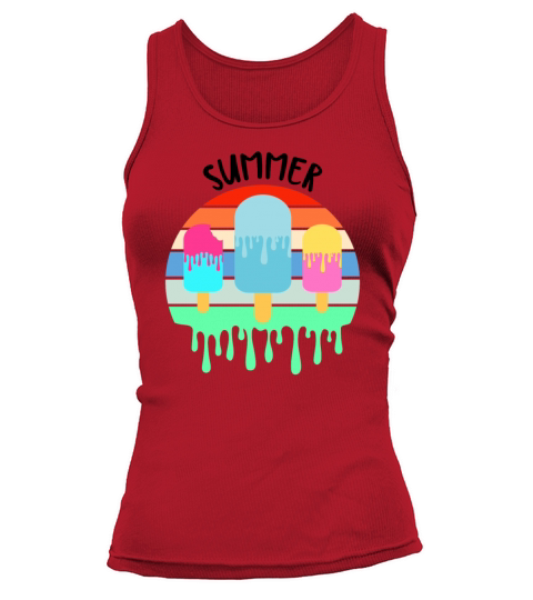 Melting Ice Cream Hot Summer Vacation Retro Vintag Tank top Woman