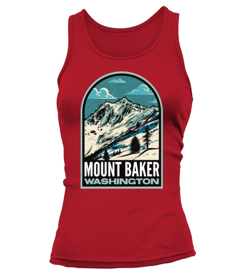 Mount Baker Washington Vintage Skiing Tank top Woman