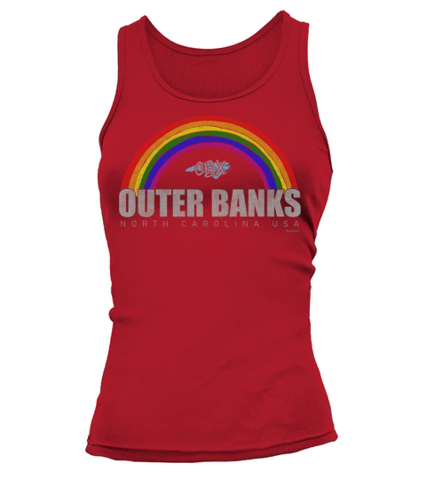 Rainbow Outer Banks OBX North Carolina USA Vintage Tank top Woman