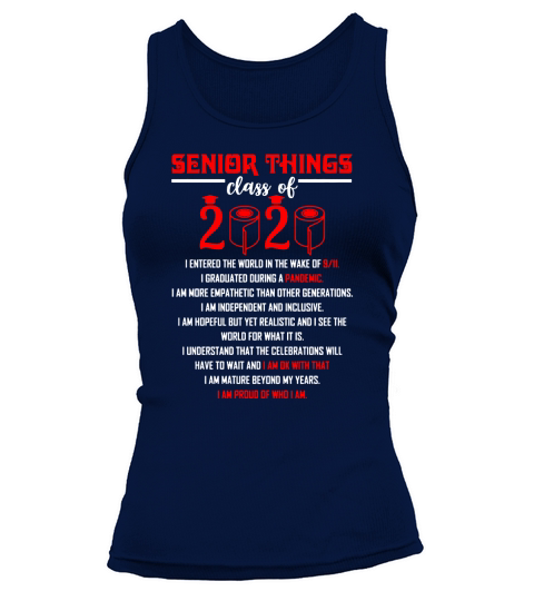 Senior Things Class of 2020 Shirt Quarantined 2020 Graduation Grad vintage T-Shirt Tank top Woman