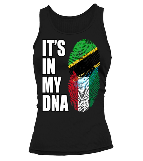 Tanzanian And Kuwaiti Vintage Heritage DNA Flag Tank top Woman