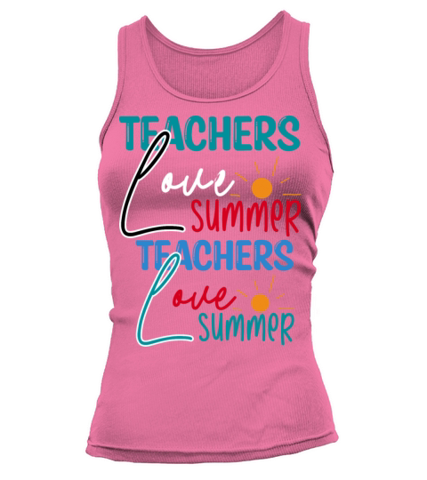 teacher love summer Tank top Woman