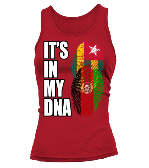 Togolese And Afghanistan Mix Heritage DNA Flag Tank top Woman