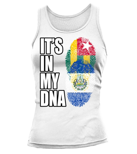 Togolese And Salvadoran Mix Heritage DNA Flag Tank top Woman