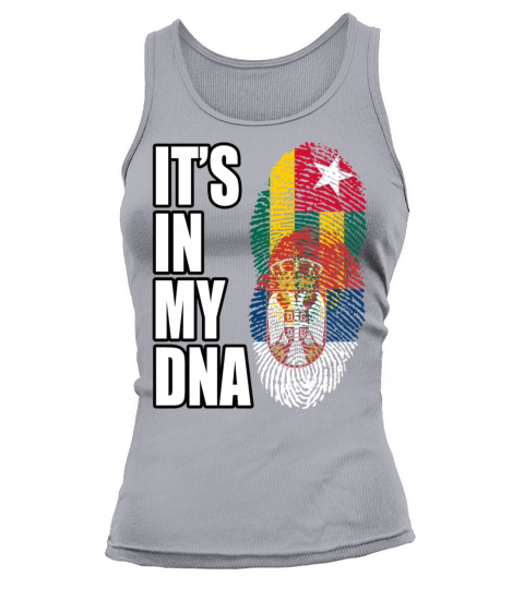Togolese And Serbian Mix Heritage DNA Flag Tank top Woman