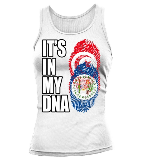 Tunisian And Belizean Mix Heritage DNA Flag Tank top Woman