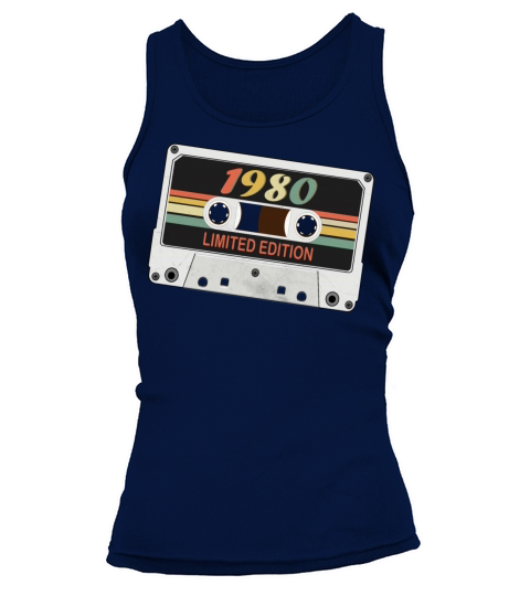 Vintage 1980 Limited Edition Tee Retro Cassette Tank top Woman