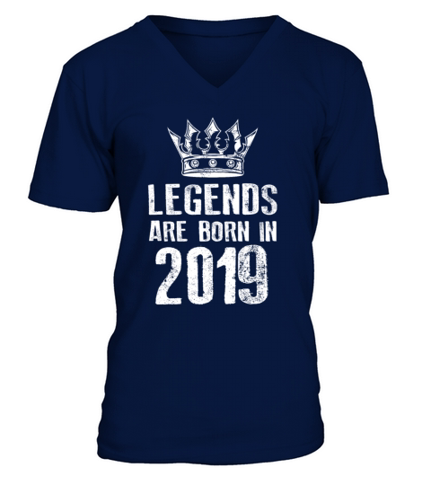 2019 legends born in V-Neck T-shirt
