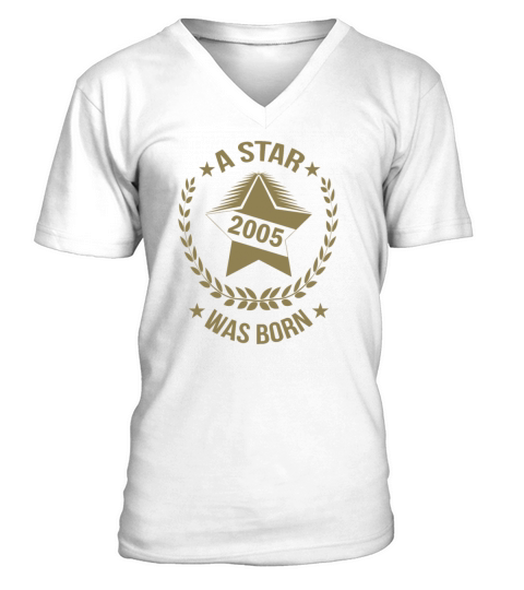 A star was born in 2005 18th birthday sayings V-Neck T-shirt