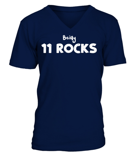 Being 11 Rocks - Birthday V-Neck T-shirt
