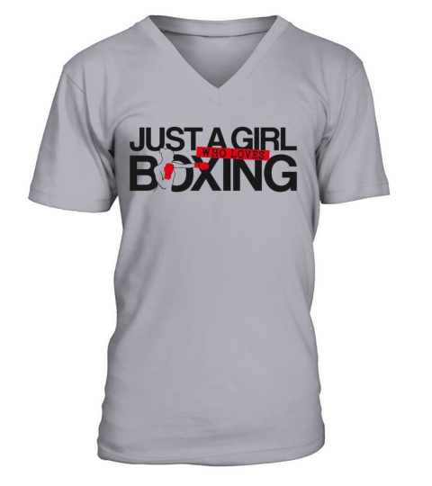 Boxing Vintage Just A Girl Who V-Neck T-shirt
