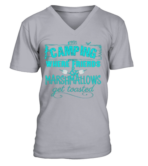 Camping Saying V-Neck T-shirt
