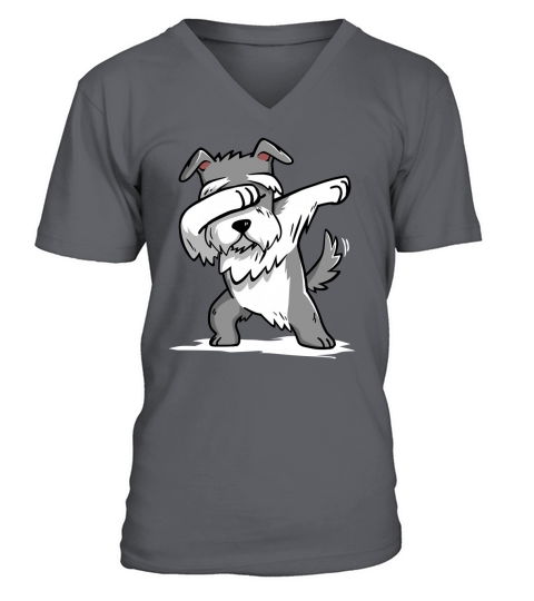 Chemise Drôle Schnauzer Dab V-Neck T-shirt
