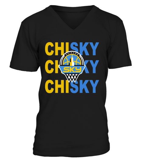 Chisky Chicago Sky V-Neck T-shirt