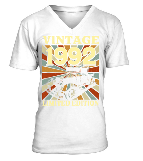 Classic And Old Car 1992 Vintage 30th Birthday V-Neck T-shirt