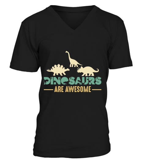 Dinosaurs are awesome(2) V-Neck T-shirt