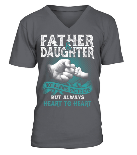 Father and Daughter- Heart To Heart V-Neck T-shirt