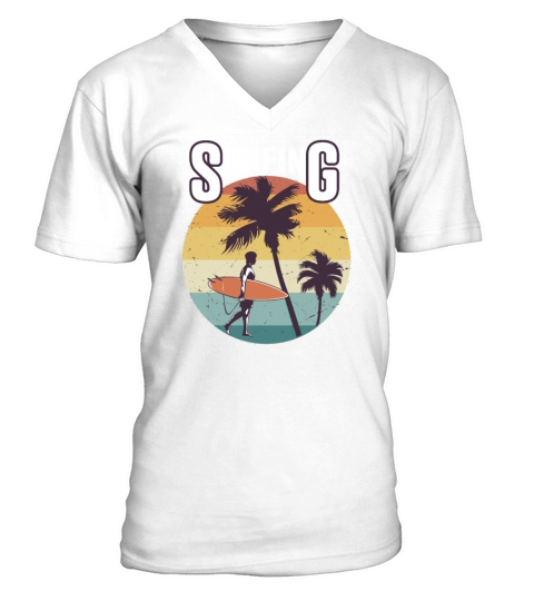 Funny Surfing T-Shirt Design V-Neck T-shirt