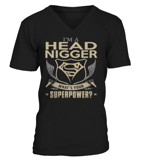 HEAD NIGGER V-Neck T-shirt