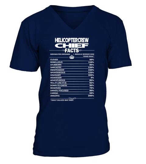 HELICOPTER CREW CHIEF Job Fact V-Neck T-shirt