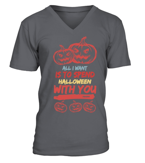 I want to celebrate Halloween with you V-Neck T-shirt