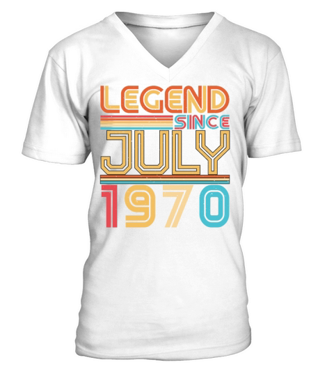 July 1970 Vintage V-Neck T-shirt
