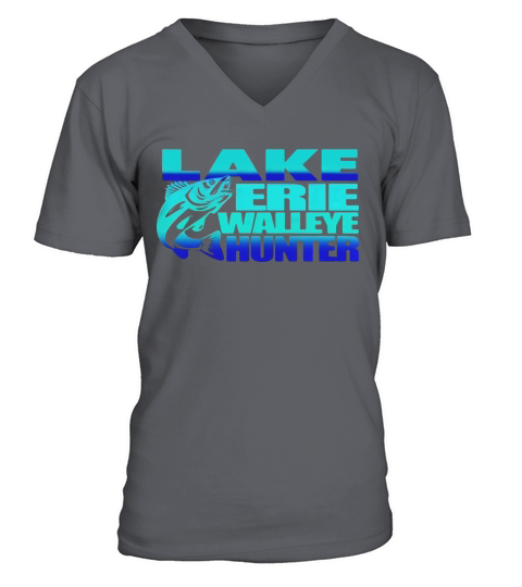 Lake Erie Walleye Hunter Fishing T-Shirt V-Neck T-shirt