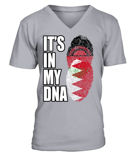 Malawian And Bahraini Mix Heritage DNA Flag V-Neck T-shirt