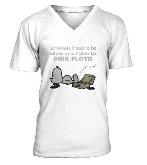 Manchmal muss ich alleine sein und Pink Floyd hören V-Neck T-shirt