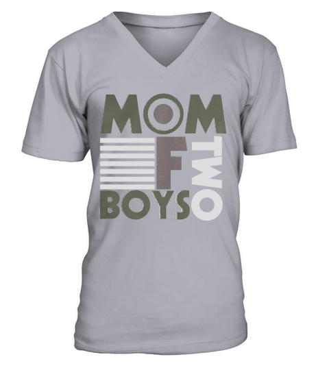 MOM OF TWO BOY V-Neck T-shirt
