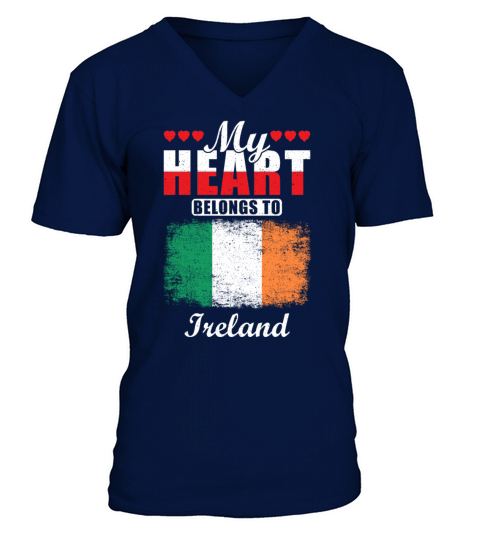 My Heart Belongs to Ireland V-Neck T-shirt