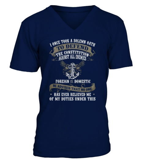 NAVY V-Neck T-shirt