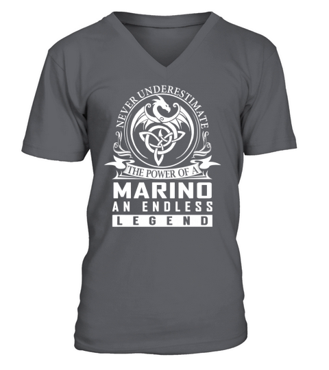 Never Underestimate The Power Of a MARINO An Endless Legend Name Shirts V-Neck T-shirt