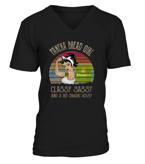 Panera Bread Girl Classy Sassy And A Bit Smart Assy V-Neck T-shirt