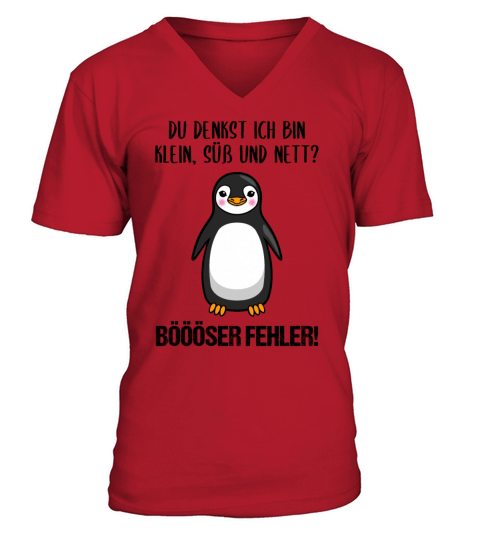 Penguin Small Sweet Nice Funny Quote Gift V-Neck T-shirt